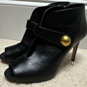 Michael Kors Agnes Black Open Toe Booties